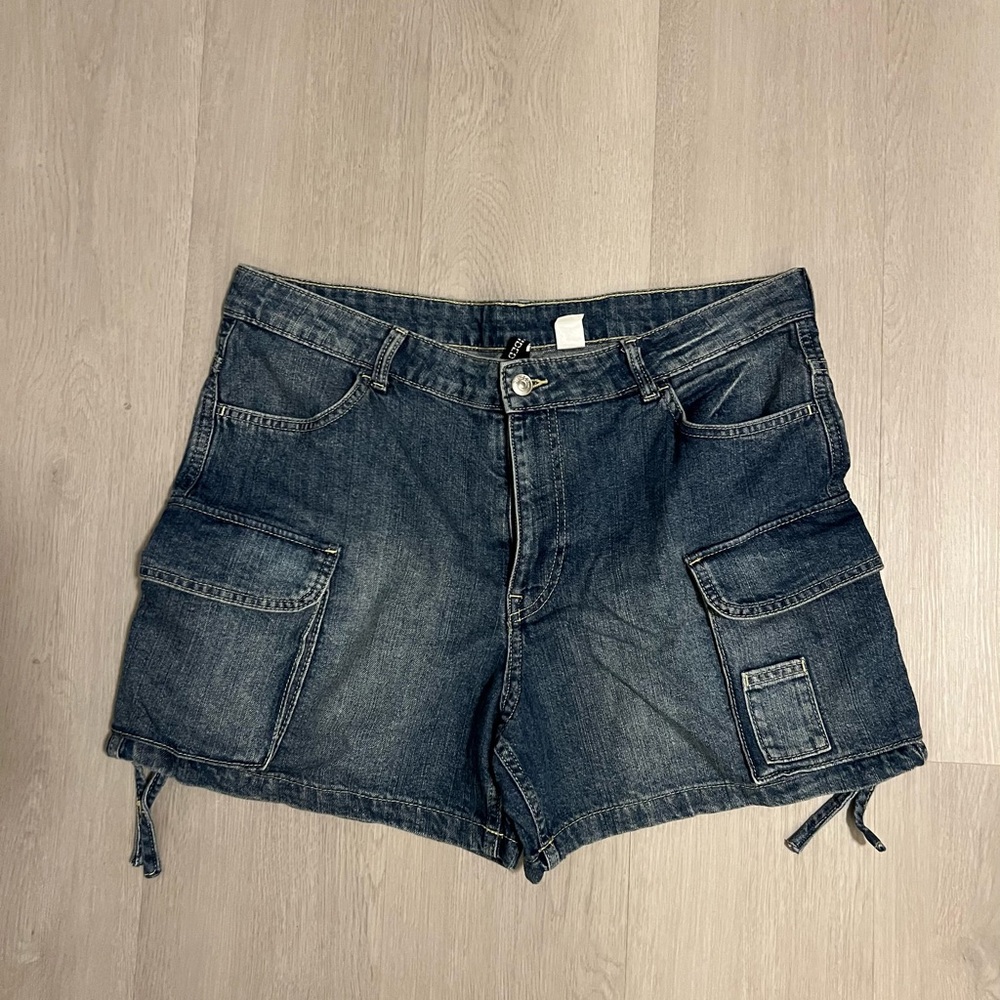 Denim Cargo Shorts